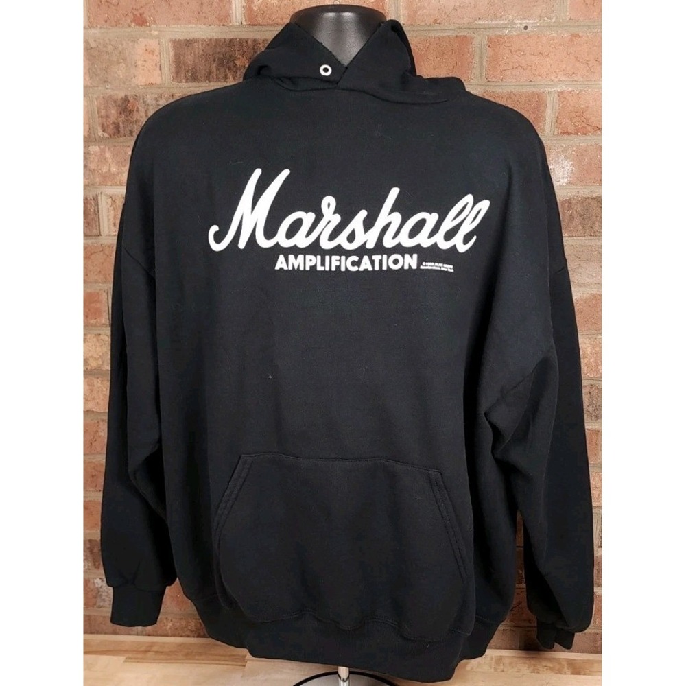 Marshall Amplification Blue Grape‎ 1996 Hoodie Sweatshirt 2XL Black Pullover